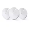 TP-Link AC1300 Deco M5 belaidžio tinklo maršrutizatorių rinkinys (3 vnt.), balta, vidinė antena, tinklo sistema, dviejų juostų (2,4 GHz / 5 GHz), Wi-Fi 5 (802.11ac), 1300 Mbit/s