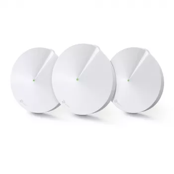 TP-Link AC1300 Deco M5 belaidžio tinklo maršrutizatorių rinkinys (3 vnt.), balta, vidinė antena, tinklo sistema, dviejų juostų (2,4 GHz / 5 GHz), Wi-Fi 5 (802.11ac), 1300 Mbit/s