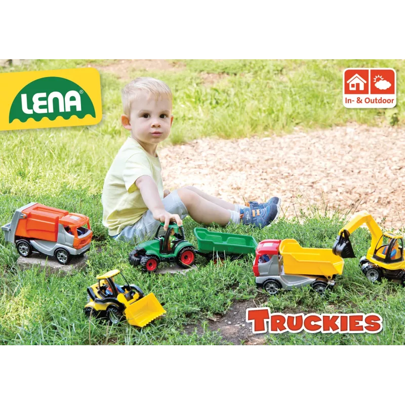 Lena Truckies 01625 žaislinis traktorius su priekaba