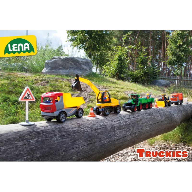 Lena Truckies 01625 žaislinis traktorius su priekaba