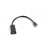 LANBERG AD-0005-BK Mini DisplayPort (vyriškas) į HDMI Type A (moteriškas) adapteris, 0,2 m, 1920x1200 @60Hz, DisplayPort 1.2, juodas