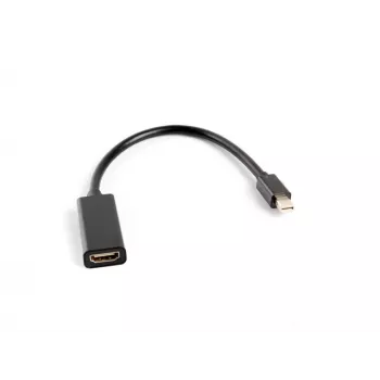 LANBERG AD-0005-BK Mini DisplayPort (vyriškas) į HDMI Type A (moteriškas) adapteris, 0,2 m, 1920x1200 @60Hz, DisplayPort 1.2, juodas