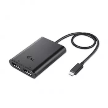 i-tec USB-C 3.1 Dual 4K DP vaizdo adapteris, 3.2 Gen 1 (3.1 Gen 1), USB Type-C, DisplayPort išvestis, 3840 x 2160 pikselių