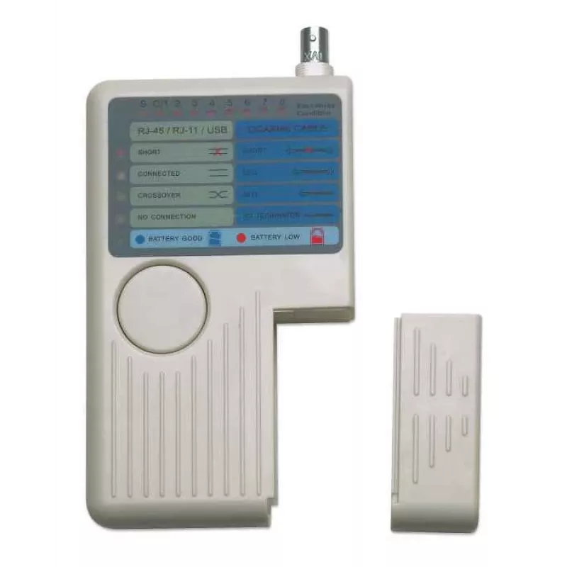 Intellinet 4-in-1 kabelių testeris, RJ-11, RJ-45, USB ir BNC, vieno mygtuko testavimas