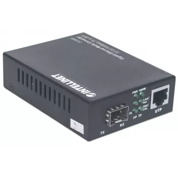 Intellinet Gigabit Ethernet į SFP medijos keitiklis, 10/100/1000Base-Tx į SFP lizdą, be modulio