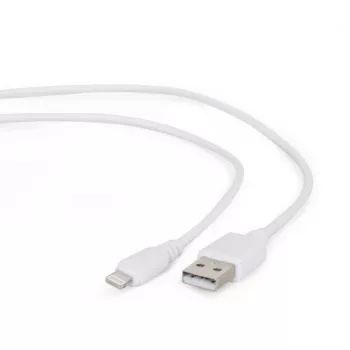 Gembird CC-USB2-AMLM-2M-W laidas Lightning – USB A, 2 m, USB 2.0, baltas