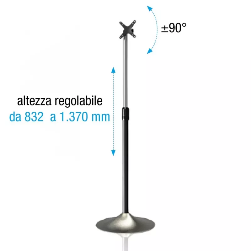 Techly ICA-TR10 laikiklis skelbimų ekranams 68,6 cm (27 col.) sidabrinis
