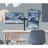 Techly ICA-LCD 482-D dviejų monitorių stovas su spaustuvu 13-27 colių