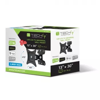Techly ICA-LCD 201BK pilno judesio sieninis laikiklis televizoriui 13-30 colių