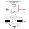 Techly Universalios lubų tvirtinimo detalės projektoriui, baltos ICA-PM 100WH