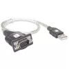 USB į RS232 adapteris Techly IDATA USB-SER-2T, USB-A (vyras) į DB-9 (vyras), 0,45 m, permatomai balta