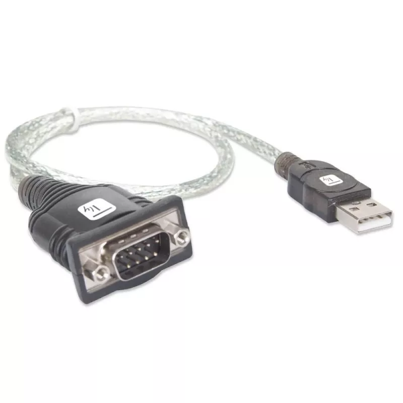USB į RS232 adapteris Techly IDATA USB-SER-2T, USB-A (vyras) į DB-9 (vyras), 0,45 m, permatomai balta