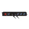 Techly 6 lizdų ilgintuvas juodas su VDE kištuku IUPS-PCP-6V