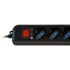 Techly 6 lizdų ilgintuvas juodas su VDE kištuku IUPS-PCP-6V
