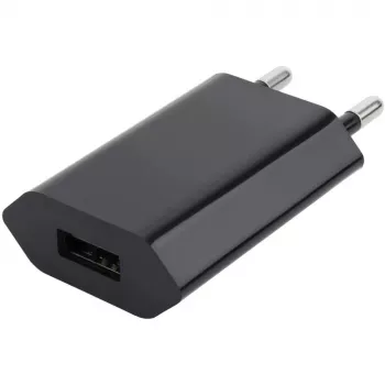 Techly Compact USB įkroviklis 1A su europiniu kištuku, juodas
