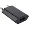 Techly Compact USB įkroviklis 1A su europiniu kištuku, juodas