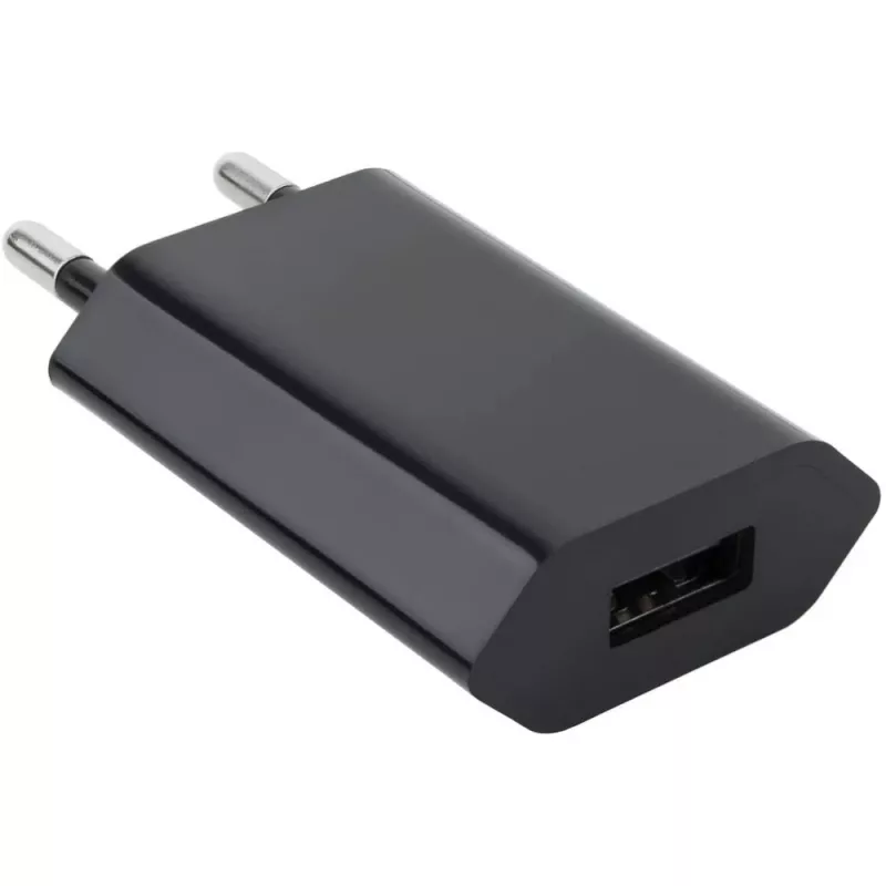 Techly Compact USB įkroviklis 1A su europiniu kištuku, juodas