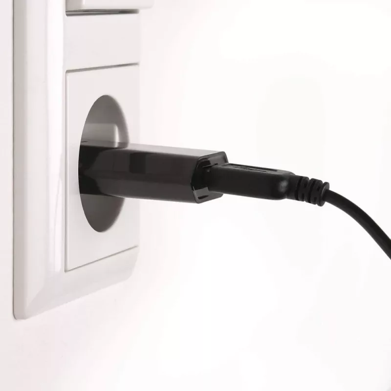 Techly Compact USB įkroviklis 1A su europiniu kištuku, juodas