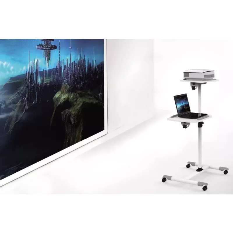 Techly universalus vežimėlis nešiojamam kompiuteriui / projektoriui, baltas ICA-TB TPM-6