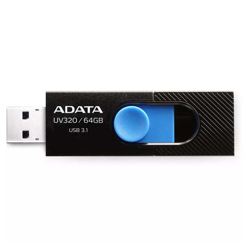 ADATA UV320 64 GB USB atmintukas USB Type-A 3.2 Gen 1 juodas, mėlynas