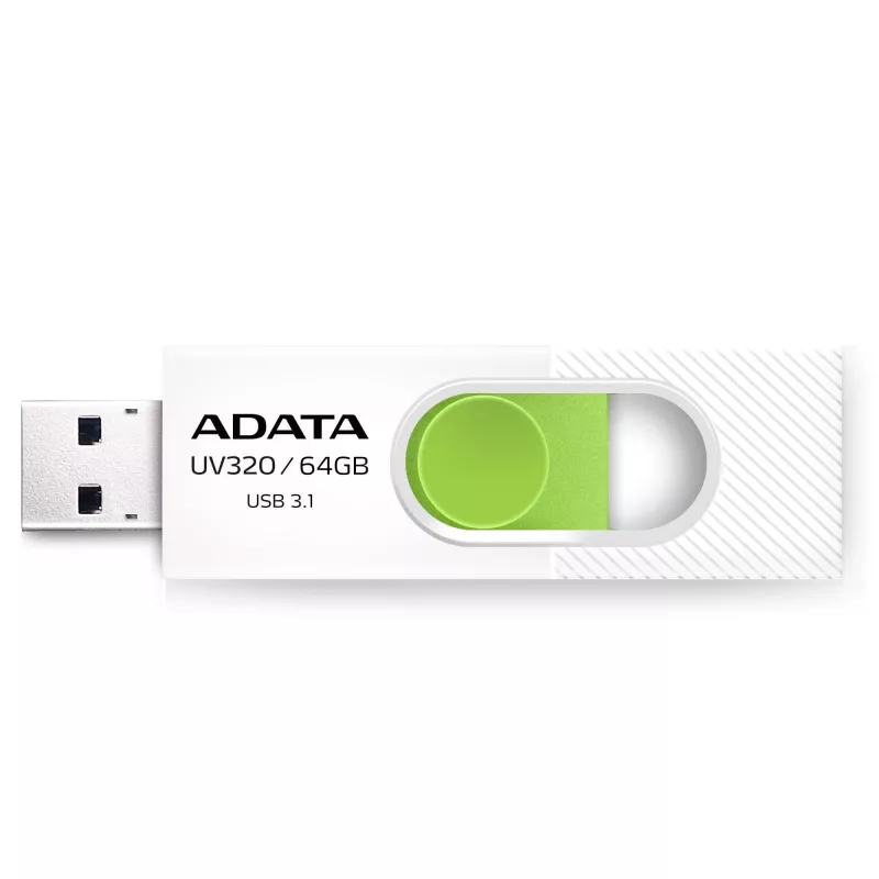 ADATA UV320 64 GB USB atmintukas, USB Type-A 3.2 Gen 1, žalias/baltas
