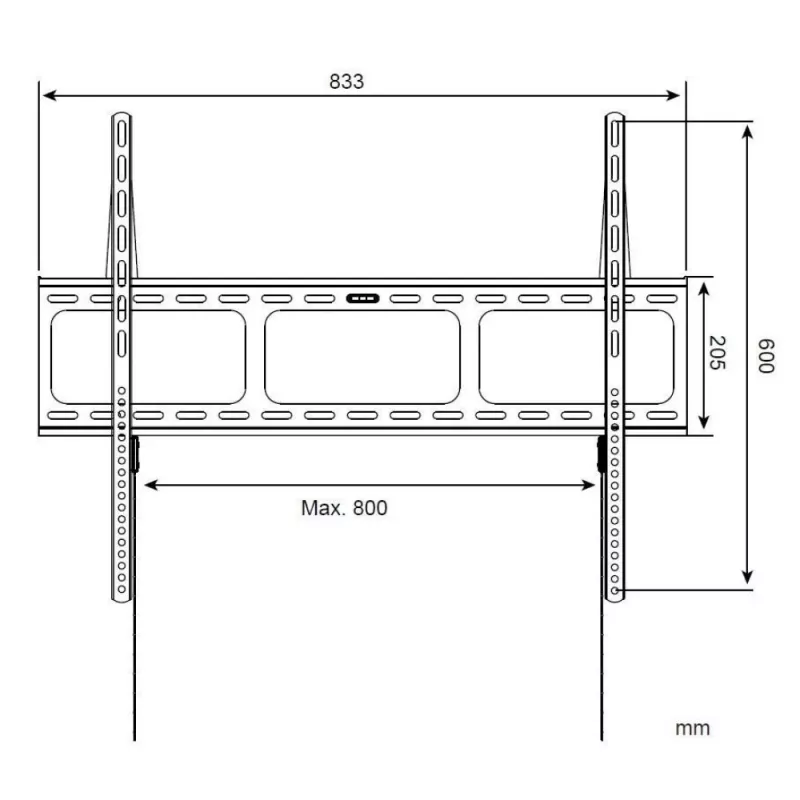 Techly sieninis laikiklis LED LCD TV 42-80 col. itin plonas fiksuotas H600mm ICA-PLB 860