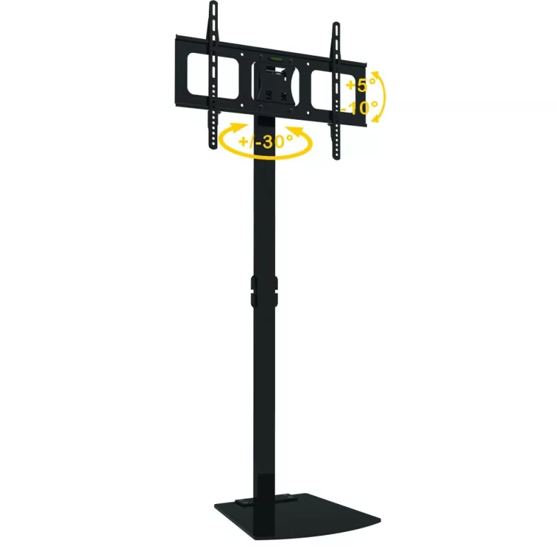 Techly ICA-TR12 TV laikiklis/stovas 177,8 cm (70 col.) Juodas