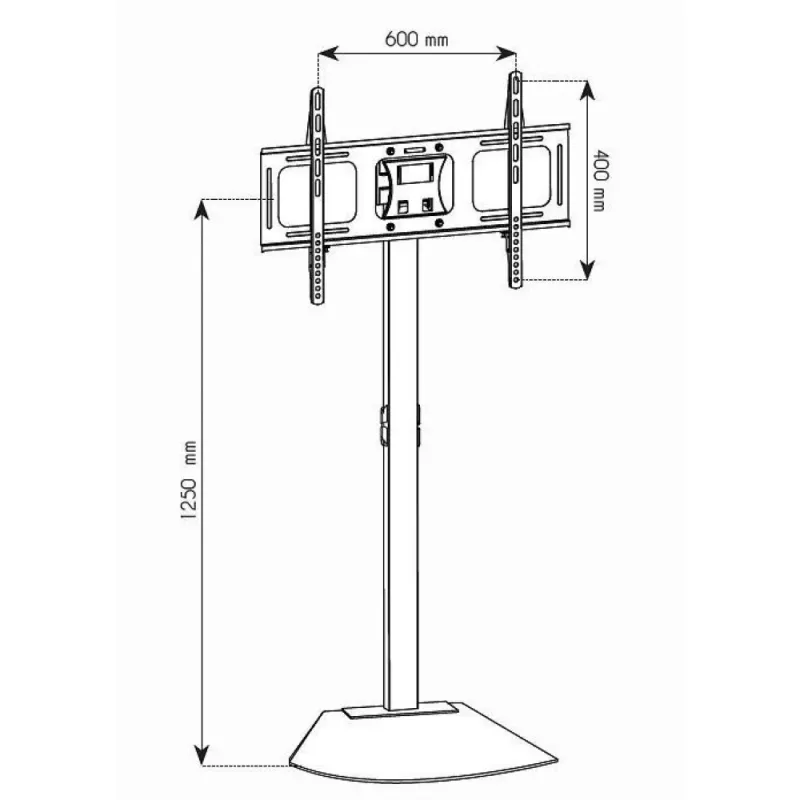 Techly ICA-TR12 TV laikiklis/stovas 177,8 cm (70 col.) Juodas