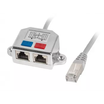 LANBERG adapteris LAN RJ45/2x RJ45 FTP Splitter AD-0026-S