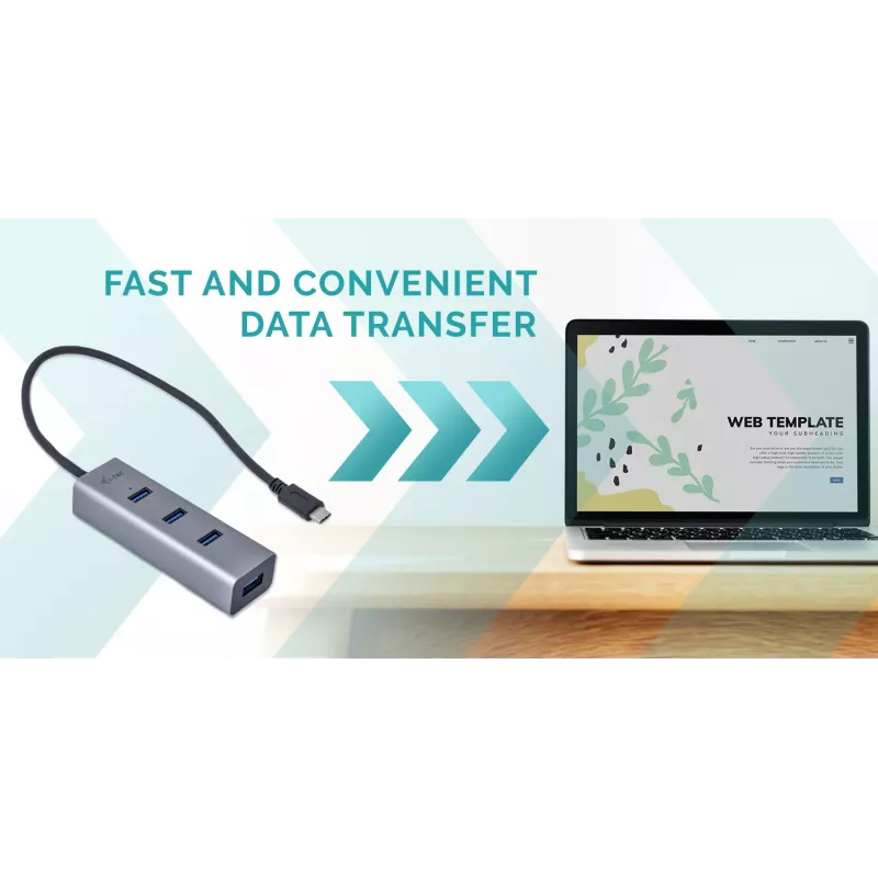 i-tec Metal USB-C HUB 4 portų