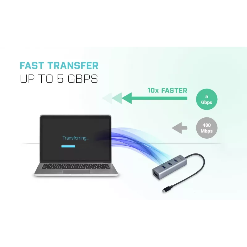 i-tec Metal USB-C HUB 4 portų