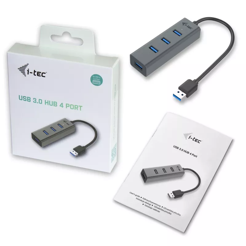 USB šakotuvas i-tec Metal USB 3.0 HUB 4 prievadai