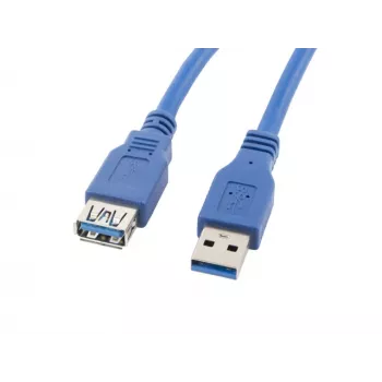 USB A į USB A laidas LANBERG CA-US3E-10CC-0018-B 1,8 m, USB 3.0, mėlynas, 4800 Mbit/s