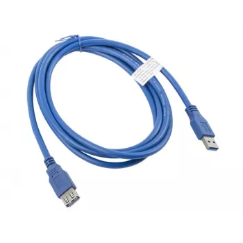 USB A į USB A laidas LANBERG CA-US3E-10CC-0018-B 1,8 m, USB 3.0, mėlynas, 4800 Mbit/s