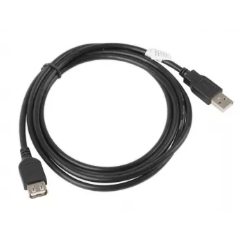 USB A-A laidas LANBERG CA-USBE-10CC-0018-BK, USB 2.0, 1,8 m, juodas