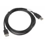 USB A-A laidas LANBERG CA-USBE-10CC-0018-BK, USB 2.0, 1,8 m, juodas