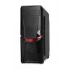 PC korpusas IBOX ORCUS X14 Midi Tower juodas — ITX/ATX, šoninis langas, raudonas apšvietimas, 3×3,5 colio vietos, 2×2,5 colio vietos, 1×5,25 colio, USB 3.2 Gen1 Type-A