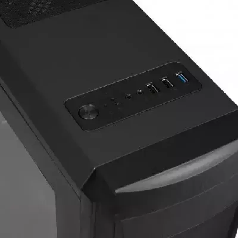 PC korpusas IBOX ORCUS X14 Midi Tower juodas — ITX/ATX, šoninis langas, raudonas apšvietimas, 3×3,5 colio vietos, 2×2,5 colio vietos, 1×5,25 colio, USB 3.2 Gen1 Type-A