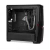 PC korpusas IBOX ORCUS X14 Midi Tower juodas — ITX/ATX, šoninis langas, raudonas apšvietimas, 3×3,5 colio vietos, 2×2,5 colio vietos, 1×5,25 colio, USB 3.2 Gen1 Type-A