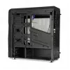 PC korpusas IBOX ORCUS X14 Midi Tower juodas — ITX/ATX, šoninis langas, raudonas apšvietimas, 3×3,5 colio vietos, 2×2,5 colio vietos, 1×5,25 colio, USB 3.2 Gen1 Type-A