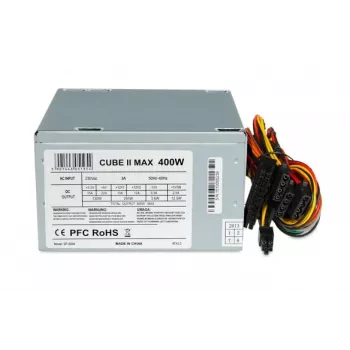 Maitinimo blokas ATX IBOX CUBE II 400 W – 20+4 pin, 120 mm ventiliatorius, sidabrinis