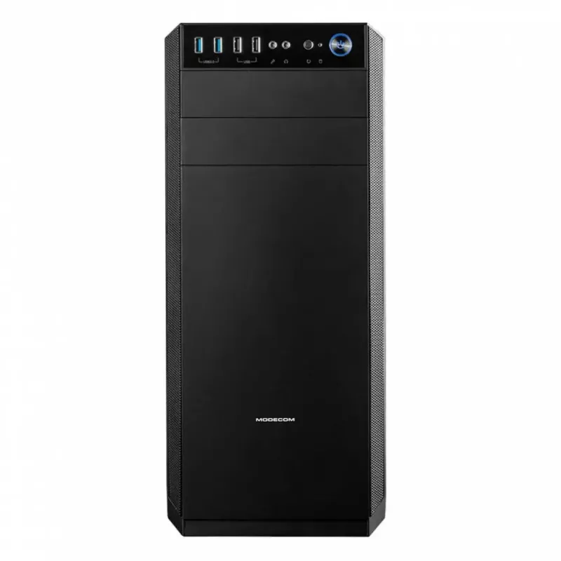 PC korpusas MODECOM Oberon Pro Midi Tower — juodas, ATX/ITX/Micro ATX, grūdintas stiklas, iki 395 mm GPU