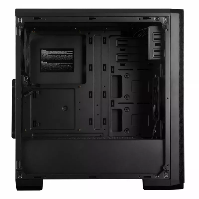 PC korpusas MODECOM Oberon Pro Midi Tower — juodas, ATX/ITX/Micro ATX, grūdintas stiklas, iki 395 mm GPU