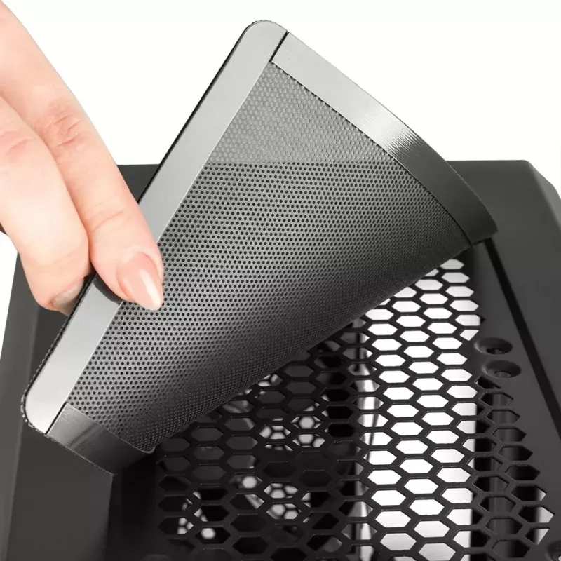 PC korpusas MODECOM Oberon Pro Midi Tower — juodas, ATX/ITX/Micro ATX, grūdintas stiklas, iki 395 mm GPU
