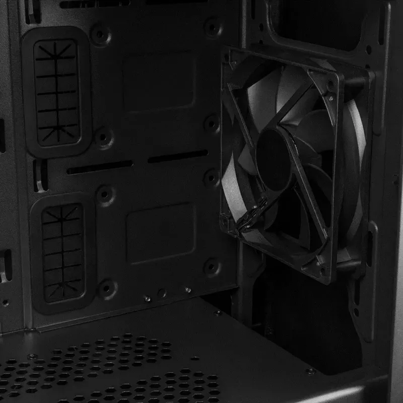PC korpusas MODECOM Oberon Pro Midi Tower — juodas, ATX/ITX/Micro ATX, grūdintas stiklas, iki 395 mm GPU