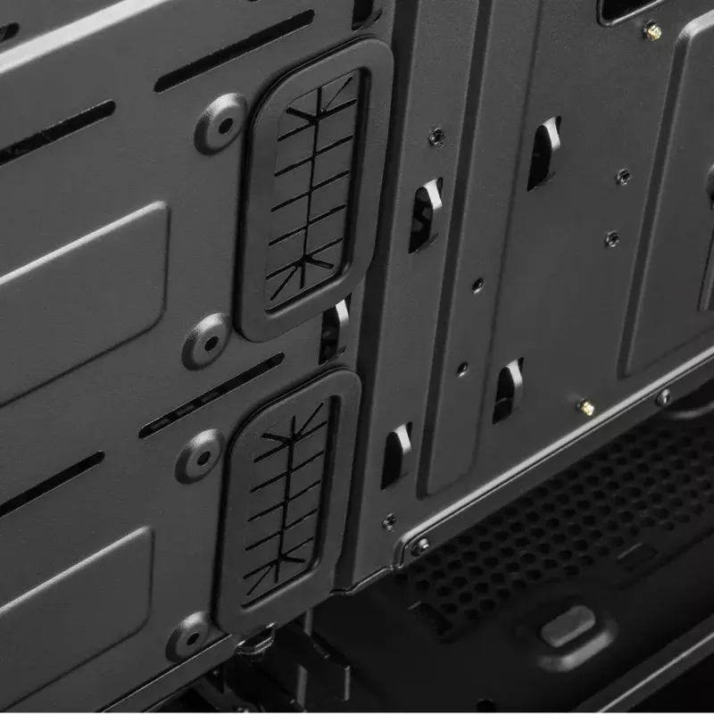 PC korpusas MODECOM Oberon Pro Midi Tower — juodas, ATX/ITX/Micro ATX, grūdintas stiklas, iki 395 mm GPU