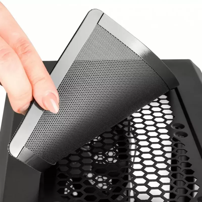 PC korpusas MODECOM Oberon Pro Midi Tower — juodas, ATX/ITX/Micro ATX, grūdintas stiklas, iki 395 mm GPU
