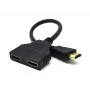 HDMI kabelis Gembird DSP-2PH4-04 — HDMI A tipo kištukas į 2× HDMI A tipo lizdą, juodas, tiesūs jungtys