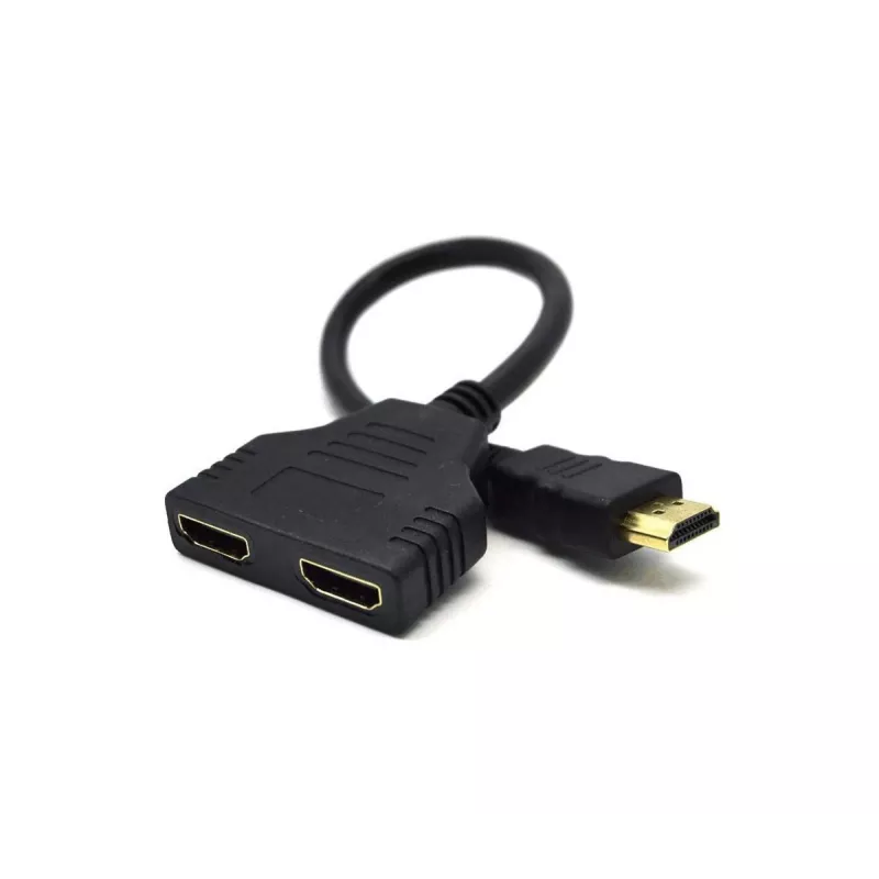 HDMI kabelis Gembird DSP-2PH4-04 — HDMI A tipo kištukas į 2× HDMI A tipo lizdą, juodas, tiesūs jungtys