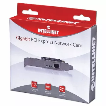 Intellinet Gigabit PCI Express tinklo plokštė, 10/100/1000 Mbps, RJ45 Ethernet